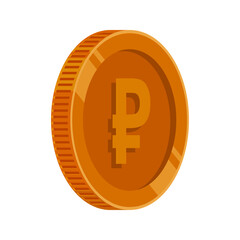 Ruble Coin Bronze Russian Rouble Copper Money Vector