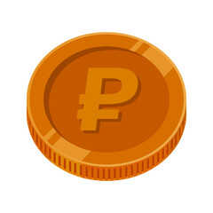 Ruble Coin Bronze Russian Rouble Copper Money Vector