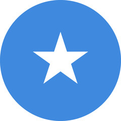 round Somali national flag of Somalia, Africa