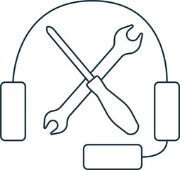 Support icon. Monochrome simple sign from collaboration collection. Support icon for logo, templates, web design and infographics.