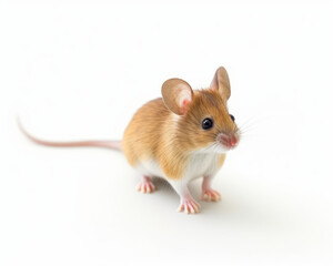photo of mouse isolated on white background. Generative AI