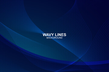 Abstract wavy lines background in vector design