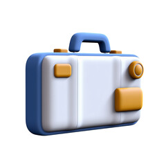 3d rendering of briefcase icon for web design, application. 3d high quality isolated render.