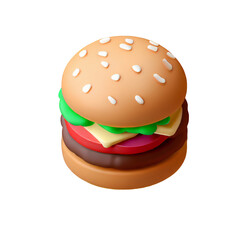 3d hamburger icon. Realistic 3d high quality isolated render.