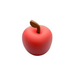 3d rendering of apple icon for web design, application, game design. 3d high quality isolated render.