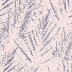 Subtle Pink Palms. Decorative seamless pattern. Repeating background. Tileable wallpaper print.