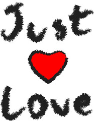 Just Love, text love, set of  text love