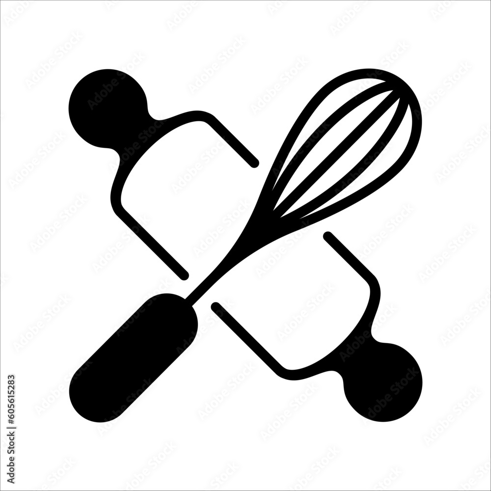 Poster solid vector icon for kitchenware which can be used various design projects.