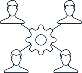 Collaboration icon. Monochrome simple sign from collaboration collection. Collaboration icon for logo, templates, web design and infographics.