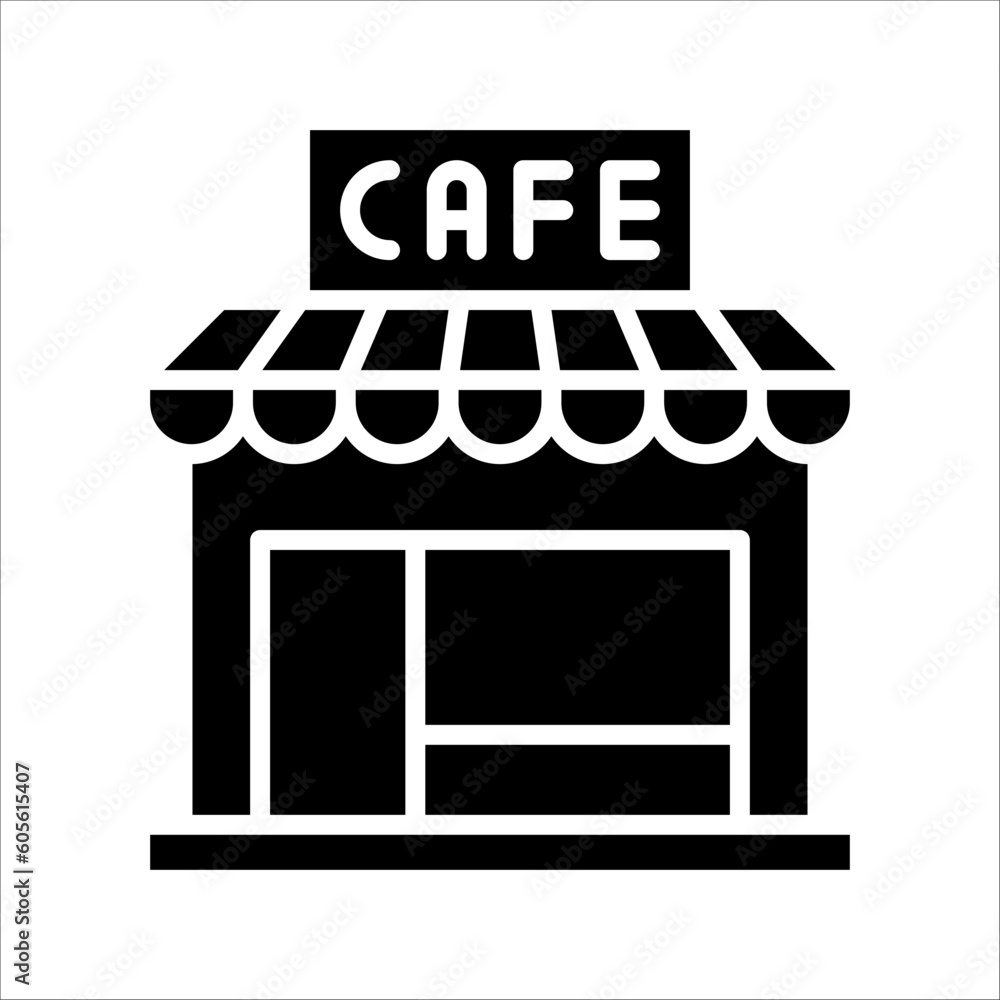 Poster solid vector icon for cafe which can be used various design projects.