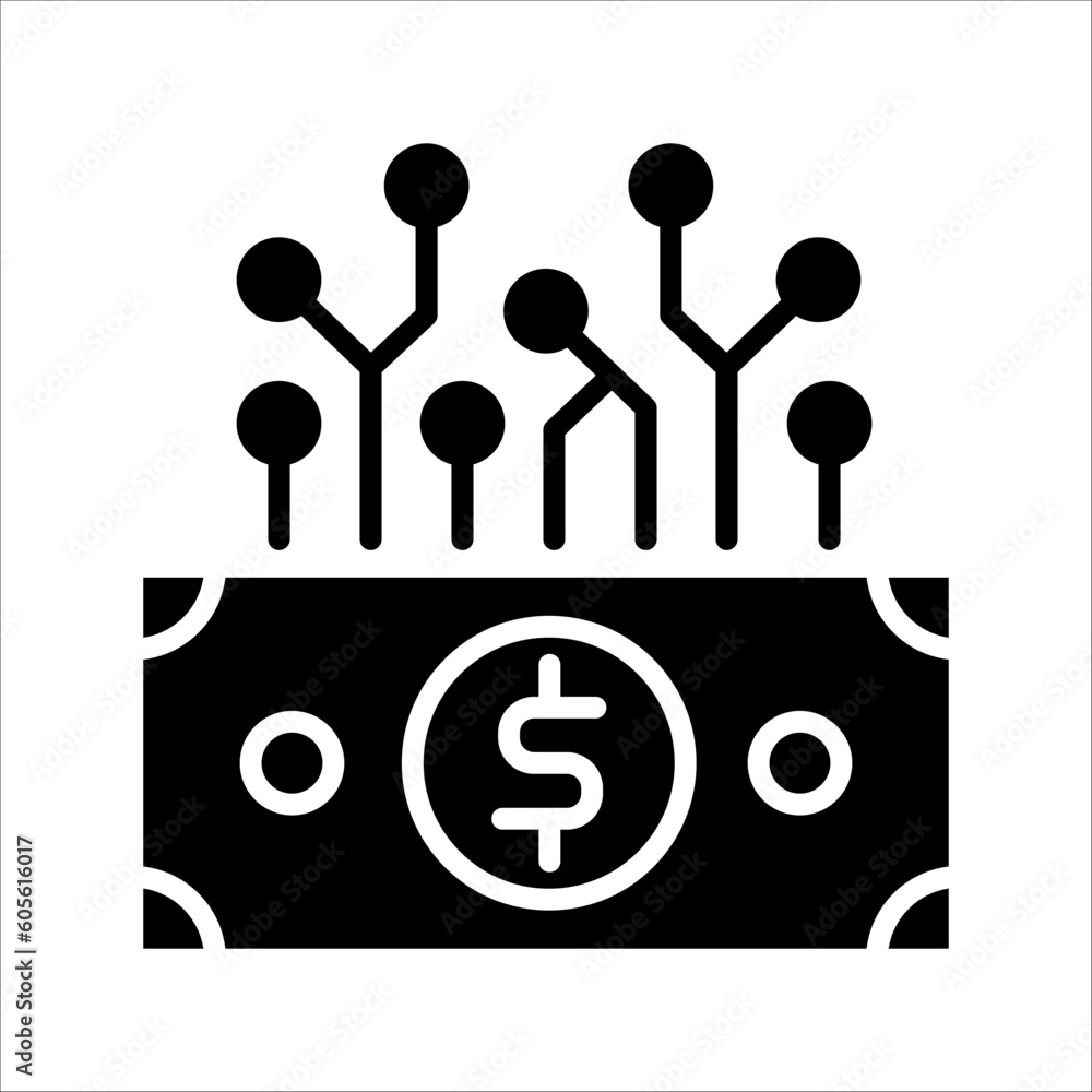 Aufkleber solid vector icon for fintech which can be used various design projects.