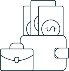 Earned income icon. Monochrome simple sign from common tax collection. Earned income icon for logo, templates, web design and infographics.