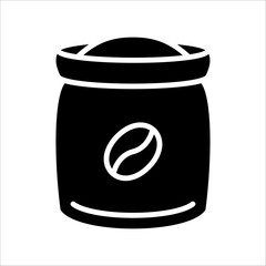 Solid vector icon for sack which can be used various design projects.