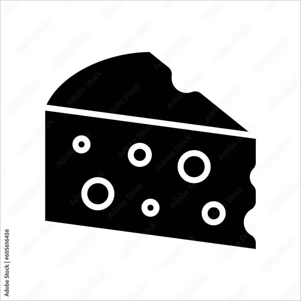 Aufkleber solid vector icon for cheese which can be used various design projects.