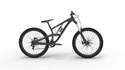 Fototapeta premium bicycle side view with shadow 3d render