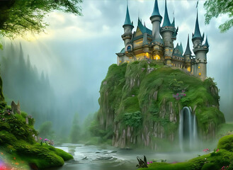 Fairy castle in the forest