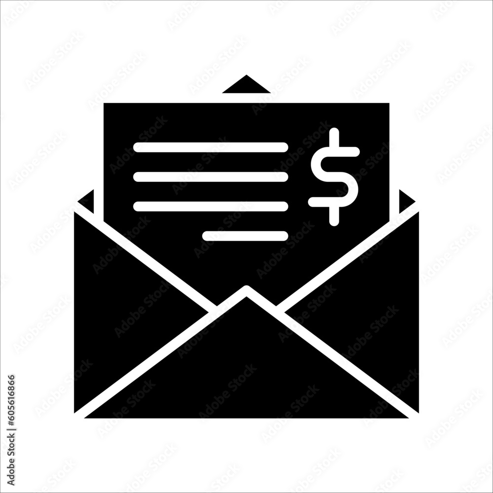 Poster solid vector icon for invoicing which can be used various design projects.