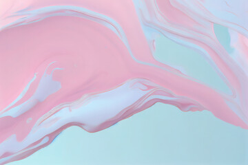 Abstract pastel pink color paint with pastel blue background. Generative Ai