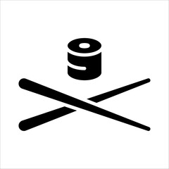 Solid vector icon for sushi which can be used various design projects.