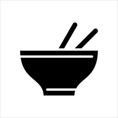 Solid vector icon for noodle which can be used various design projects.