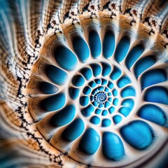 Seashell spiral texture background, Natural spiral pattern of a seashell