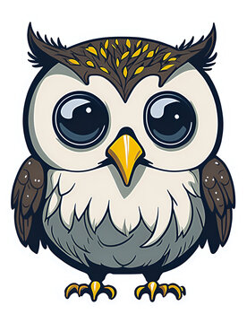 sticker cartoon cute owl