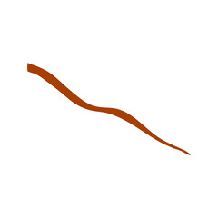 Tree branch, twig, stick illustration. Hand drawn style flat design, isolated vector. Botanical, plant element wood