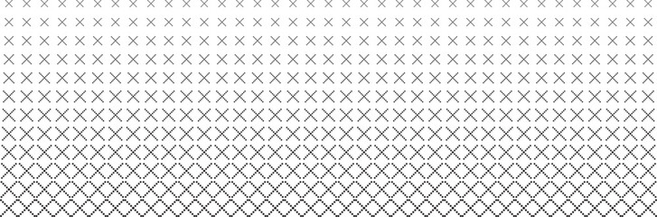 Fototapeta premium Square seamless background pattern from black triangle symbols are different sizes and opacity. The pattern is evenly filled. Vector illustration on white background