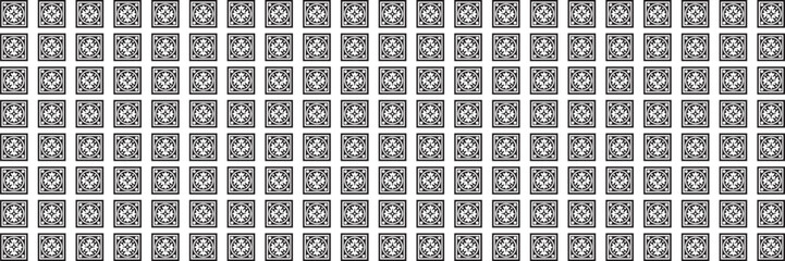 Square seamless background pattern from black star of David symbols are different sizes and opacity. The pattern is evenly filled. Vector illustration on white background