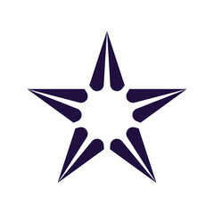 Beautiful dark purple star on a transparent background – Decorative element or for logo designs