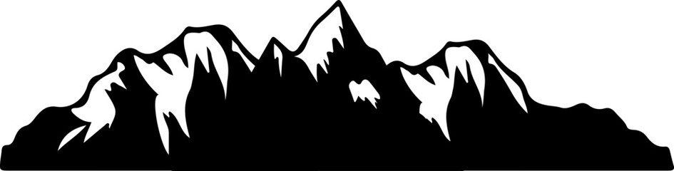 Mountain Hill Silhouette Illustration