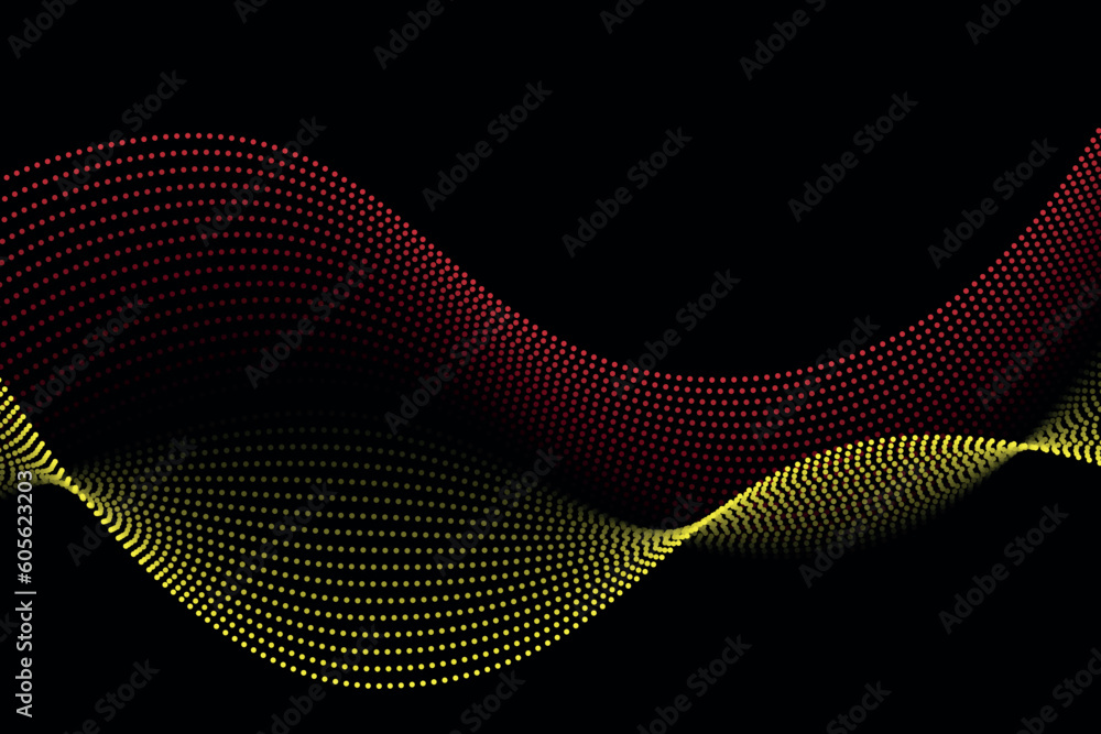 Fototapete colorful soft 3d halftone wave effect. simple gradient abstract background. suitable for landing pag