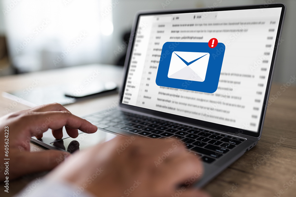 Aufkleber mail communication connection message to mailing contacts phone global letters concept