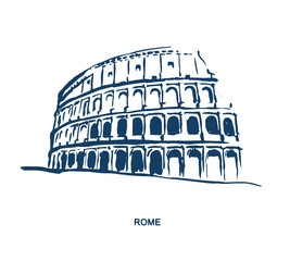 Rome, Coliseum, Italy, city , cityscape, building, street, city sketch, architecture , watercolor	