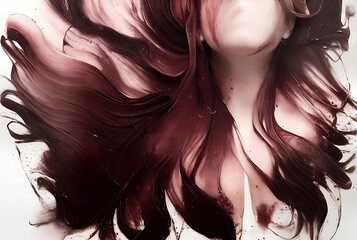 Naklejka premium Volumetric rose gold flower swirls smoothly.