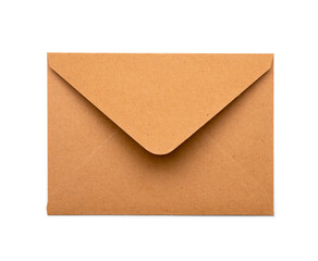 brown kraft vintage paper envelope isolated