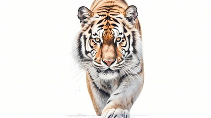 Colorful tiger illustration. Generative AI