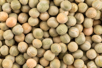 Whole dried green peas full frame
