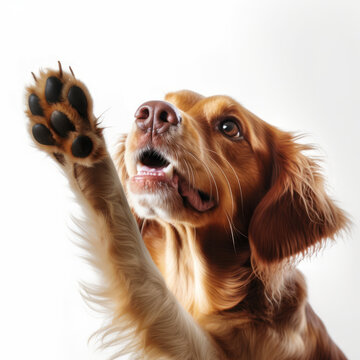 Cane che alza la zampa