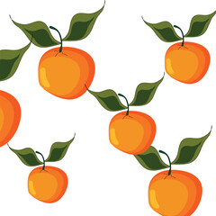 seamless pattern with oranges