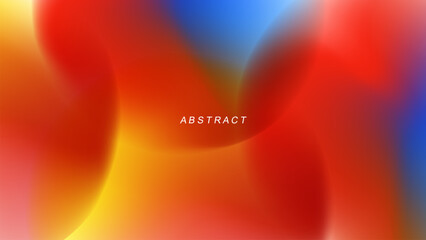 Abstract vibrant blurred background with color gradients. Round shapes. Graphic template for creative design. Vector illustration.