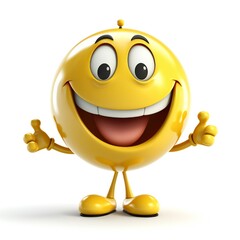A Smiley face cartoon mascot Generative AI 