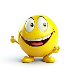 A Smiley face cartoon mascot Generative AI 