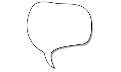 Retro empty comic speech bubbles set with black halftone shadows. Vintage design, pop art style - stock vector.