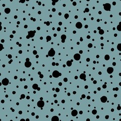 Dots black cute abstract geometric blue pattern 