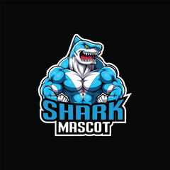 Shark Mascot Logo Design Shark Vector