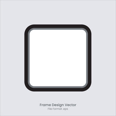 square frame with round vector design
