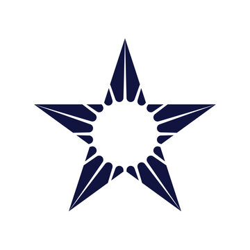 A star graphic for logo designs and other creative works – Beautiful dark blue star on a transparent background