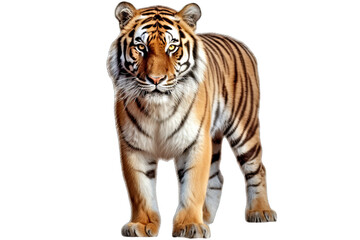 Obraz na płótnie Canvas A Bengal tiger isolated on transparent background - Generative AI