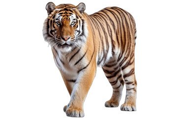 Fototapeta na wymiar A Bengal tiger isolated on transparent background - Generative AI